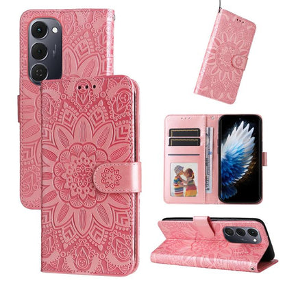 Embossed Sunflower Leather Phone Case, For Tecno Spark 40 5G / Spark Go 5G 2025, For Tecno Spark 40C, For Tecno Pova 7 Pro 5G, For Tecno Pova 7 5G, For Tecno Spark 40 Pro+ 4G, For Tecno Spark 40 Pro 4G, For Tecno Spark 40 4G, For Tecno Pova 7 Ultra 5G ...