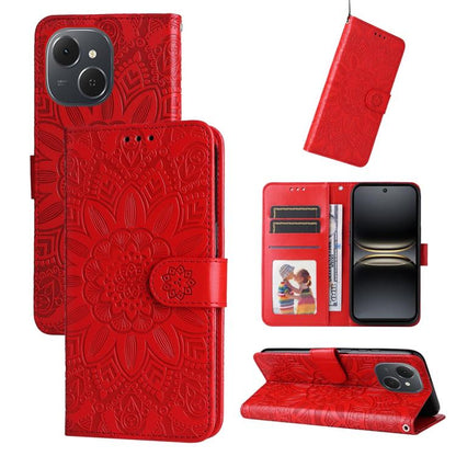 Embossed Sunflower Leather Phone Case, For Tecno Spark 40 5G / Spark Go 5G 2025, For Tecno Spark 40C, For Tecno Pova 7 Pro 5G, For Tecno Pova 7 5G, For Tecno Spark 40 Pro+ 4G, For Tecno Spark 40 Pro 4G, For Tecno Spark 40 4G, For Tecno Pova 7 Ultra 5G ...