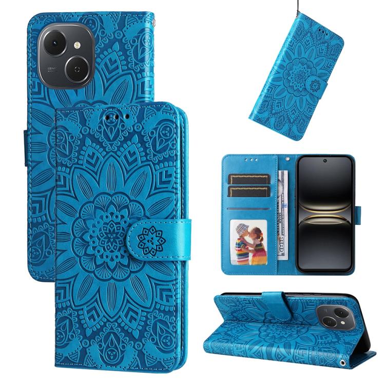 Embossed Sunflower Leather Phone Case, For Tecno Spark 40 5G / Spark Go 5G 2025, For Tecno Spark 40C, For Tecno Pova 7 Pro 5G, For Tecno Pova 7 5G, For Tecno Spark 40 Pro+ 4G, For Tecno Spark 40 Pro 4G, For Tecno Spark 40 4G, For Tecno Pova 7 Ultra 5G ...