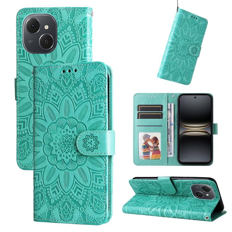 Embossed Sunflower Leather Phone Case, For Tecno Spark 40 5G / Spark Go 5G 2025, For Tecno Spark 40C, For Tecno Pova 7 Pro 5G, For Tecno Pova 7 5G, For Tecno Spark 40 Pro+ 4G, For Tecno Spark 40 Pro 4G, For Tecno Spark 40 4G, For Tecno Pova 7 Ultra 5G ...