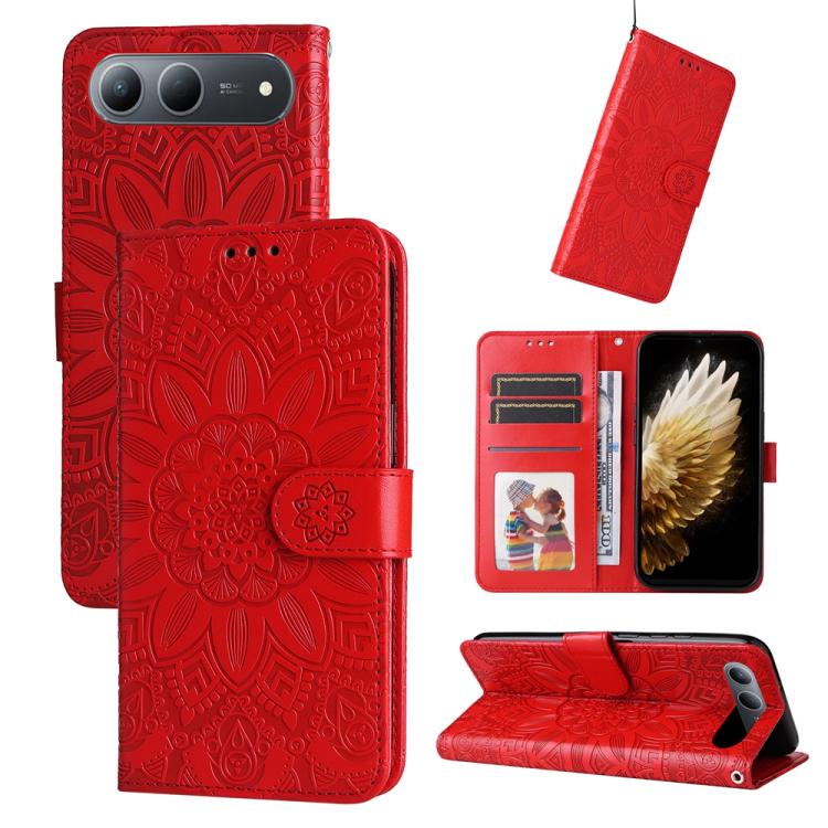 Embossed Sunflower Leather Phone Case, For Tecno Spark 40 5G / Spark Go 5G 2025, For Tecno Spark 40C, For Tecno Pova 7 Pro 5G, For Tecno Pova 7 5G, For Tecno Spark 40 Pro+ 4G, For Tecno Spark 40 Pro 4G, For Tecno Spark 40 4G, For Tecno Pova 7 Ultra 5G ...