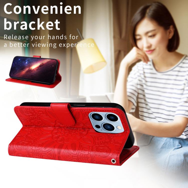 Embossed Sunflower Leather Phone Case, For Tecno Spark 40 5G / Spark Go 5G 2025, For Tecno Spark 40C, For Tecno Pova 7 Pro 5G, For Tecno Pova 7 5G, For Tecno Spark 40 Pro+ 4G, For Tecno Spark 40 Pro 4G, For Tecno Spark 40 4G, For Tecno Pova 7 Ultra 5G ...