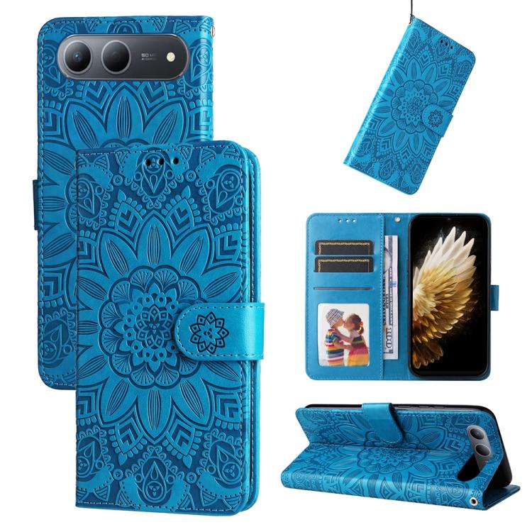 Embossed Sunflower Leather Phone Case, For Tecno Spark 40 5G / Spark Go 5G 2025, For Tecno Spark 40C, For Tecno Pova 7 Pro 5G, For Tecno Pova 7 5G, For Tecno Spark 40 Pro+ 4G, For Tecno Spark 40 Pro 4G, For Tecno Spark 40 4G, For Tecno Pova 7 Ultra 5G ...