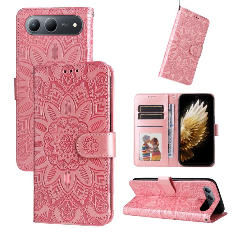 Embossed Sunflower Leather Phone Case, For Tecno Spark 40 5G / Spark Go 5G 2025, For Tecno Spark 40C, For Tecno Pova 7 Pro 5G, For Tecno Pova 7 5G, For Tecno Spark 40 Pro+ 4G, For Tecno Spark 40 Pro 4G, For Tecno Spark 40 4G, For Tecno Pova 7 Ultra 5G ...