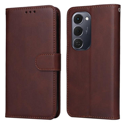Classic Calf Texture Flip Leather Phone Case, For Tecno Spark 40 5G / Spark Go 5G 2025, For Tecno Spark 40C, For Tecno Pova 7 Pro 5G, For Tecno Pova 7 5G, For Tecno Spark 40 Pro+ 4G, For Tecno Spark 40 Pro  4G, For Tecno Spark 40 4G                    ...