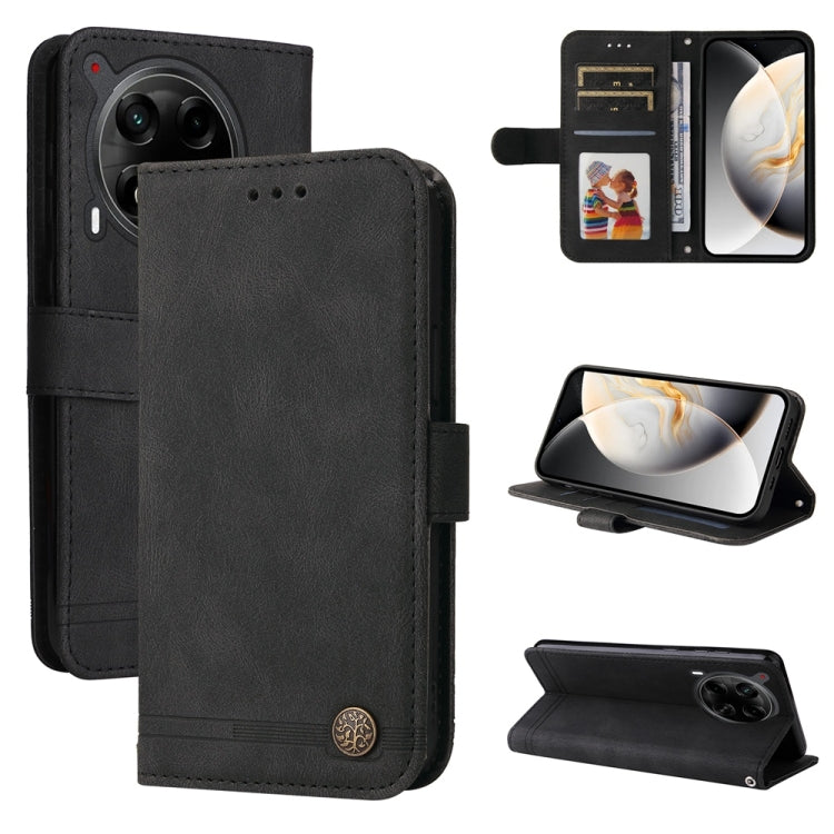 Skin Feel Life Tree Metal Button Leather Phone Case, For Tecno Spark 40 5G / Spark Go 5G 2025, For Tecno Spark 40C, For Tecno Pova 7 Pro 5G, For Tecno Pova 7 5G, For Tecno Spark 40 Pro+ 4G, For Tecno Spark 40 Pro  4G, For Tecno Spark 40 4G             ...