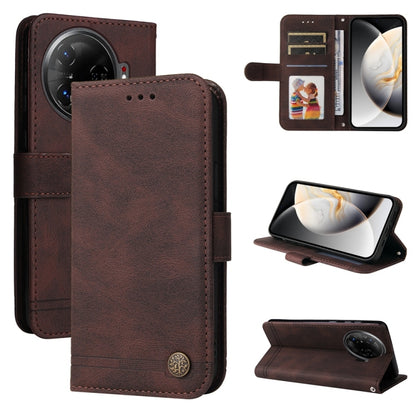Skin Feel Life Tree Metal Button Leather Phone Case, For Tecno Spark 40 5G / Spark Go 5G 2025, For Tecno Spark 40C, For Tecno Pova 7 Pro 5G, For Tecno Pova 7 5G, For Tecno Spark 40 Pro+ 4G, For Tecno Spark 40 Pro  4G, For Tecno Spark 40 4G             ...