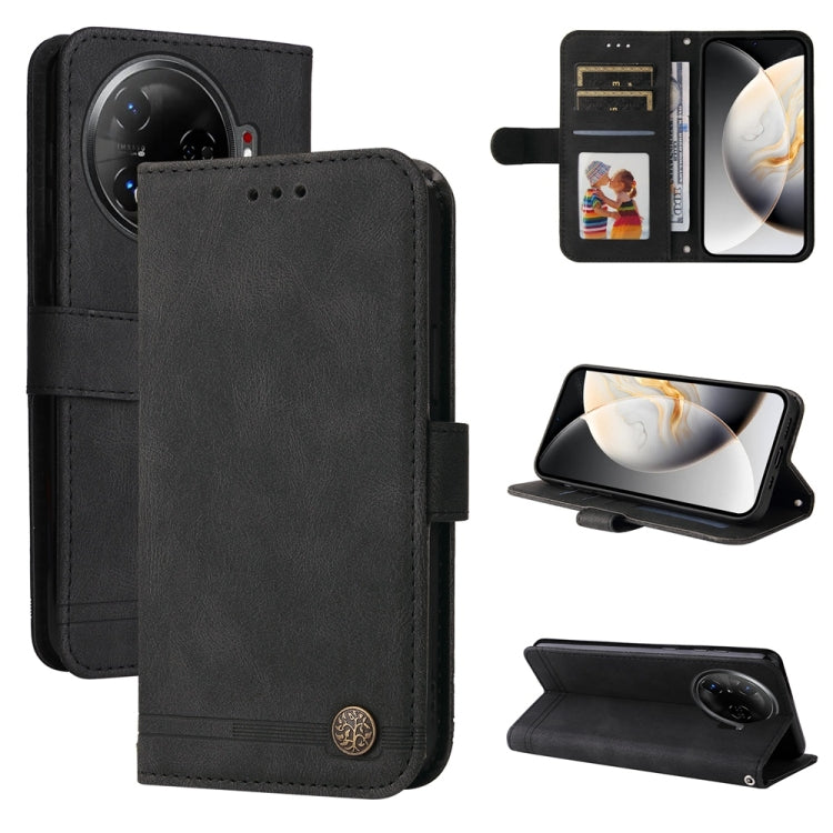 Skin Feel Life Tree Metal Button Leather Phone Case, For Tecno Spark 40 5G / Spark Go 5G 2025, For Tecno Spark 40C, For Tecno Pova 7 Pro 5G, For Tecno Pova 7 5G, For Tecno Spark 40 Pro+ 4G, For Tecno Spark 40 Pro  4G, For Tecno Spark 40 4G             ...