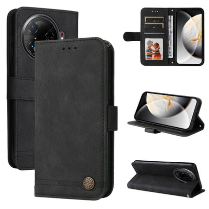 Skin Feel Life Tree Metal Button Leather Phone Case, For Tecno Spark 40 5G / Spark Go 5G 2025, For Tecno Spark 40C, For Tecno Pova 7 Pro 5G, For Tecno Pova 7 5G, For Tecno Spark 40 Pro+ 4G, For Tecno Spark 40 Pro  4G, For Tecno Spark 40 4G             ...
