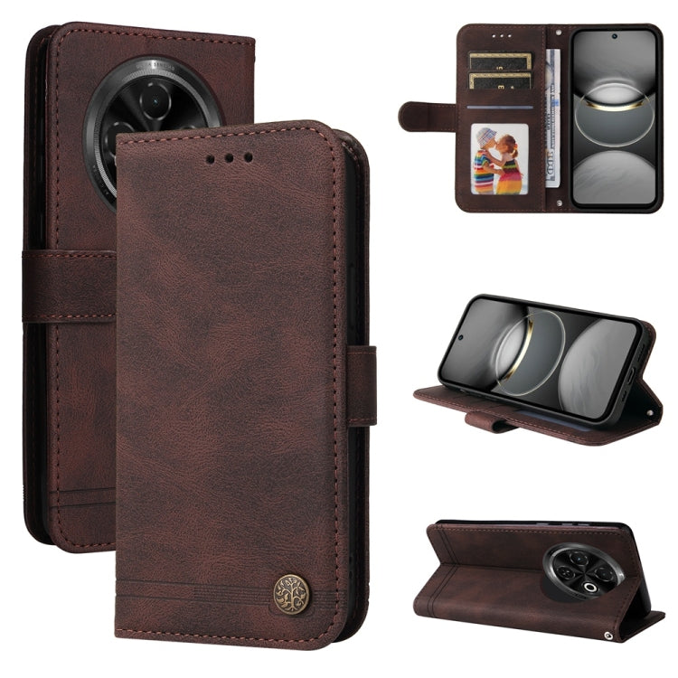 Skin Feel Life Tree Metal Button Leather Phone Case, For Tecno Spark 40 5G / Spark Go 5G 2025, For Tecno Spark 40C, For Tecno Pova 7 Pro 5G, For Tecno Pova 7 5G, For Tecno Spark 40 Pro+ 4G, For Tecno Spark 40 Pro  4G, For Tecno Spark 40 4G             ...