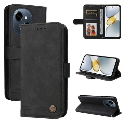 Skin Feel Life Tree Metal Button Leather Phone Case, For Tecno Spark 40 5G / Spark Go 5G 2025, For Tecno Spark 40C, For Tecno Pova 7 Pro 5G, For Tecno Pova 7 5G, For Tecno Spark 40 Pro+ 4G, For Tecno Spark 40 Pro  4G, For Tecno Spark 40 4G             ...