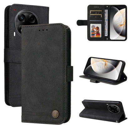 Skin Feel Life Tree Metal Button Leather Phone Case, For Tecno Spark 40 5G / Spark Go 5G 2025, For Tecno Spark 40C, For Tecno Pova 7 Pro 5G, For Tecno Pova 7 5G, For Tecno Spark 40 Pro+ 4G, For Tecno Spark 40 Pro  4G, For Tecno Spark 40 4G             ...