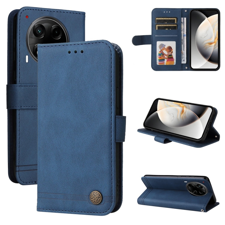 Skin Feel Life Tree Metal Button Leather Phone Case, For Tecno Spark 40 5G / Spark Go 5G 2025, For Tecno Spark 40C, For Tecno Pova 7 Pro 5G, For Tecno Pova 7 5G, For Tecno Spark 40 Pro+ 4G, For Tecno Spark 40 Pro  4G, For Tecno Spark 40 4G             ...