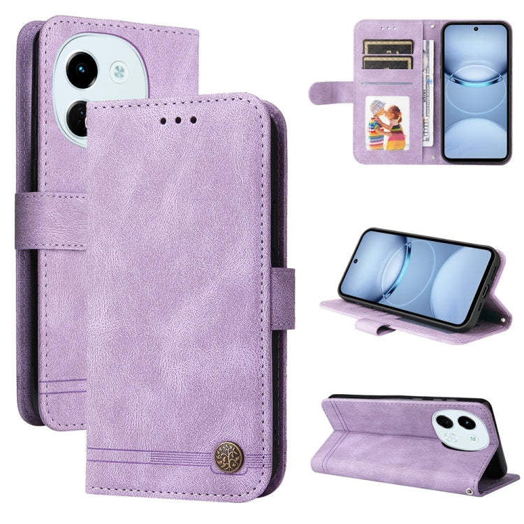 Skin Feel Life Tree Metal Button Leather Phone Case, For Tecno Spark 40 5G / Spark Go 5G 2025, For Tecno Spark 40C, For Tecno Pova 7 Pro 5G, For Tecno Pova 7 5G, For Tecno Spark 40 Pro+ 4G, For Tecno Spark 40 Pro  4G, For Tecno Spark 40 4G             ...