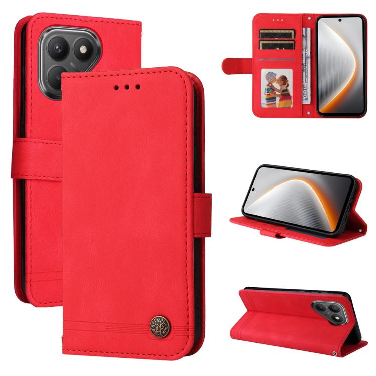 Skin Feel Life Tree Metal Button Leather Phone Case, For Tecno Spark 40 5G / Spark Go 5G 2025, For Tecno Spark 40C, For Tecno Pova 7 Pro 5G, For Tecno Pova 7 5G, For Tecno Spark 40 Pro+ 4G, For Tecno Spark 40 Pro  4G, For Tecno Spark 40 4G             ...
