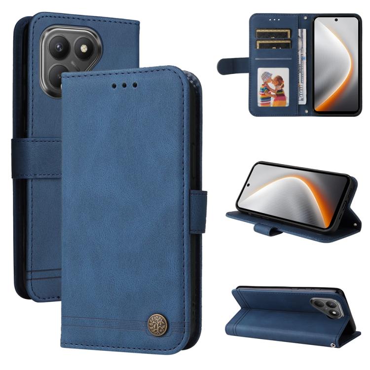 Skin Feel Life Tree Metal Button Leather Phone Case, For Tecno Spark 40 5G / Spark Go 5G 2025, For Tecno Spark 40C, For Tecno Pova 7 Pro 5G, For Tecno Pova 7 5G, For Tecno Spark 40 Pro+ 4G, For Tecno Spark 40 Pro  4G, For Tecno Spark 40 4G             ...