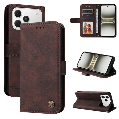 Skin Feel Life Tree Metal Button Leather Phone Case, For Tecno Spark 40 5G / Spark Go 5G 2025, For Tecno Spark 40C, For Tecno Pova 7 Pro 5G, For Tecno Pova 7 5G, For Tecno Spark 40 Pro+ 4G, For Tecno Spark 40 Pro  4G, For Tecno Spark 40 4G             ...