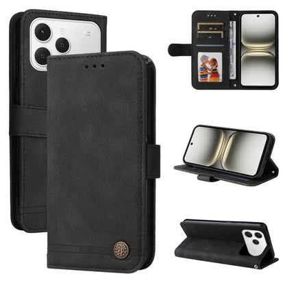 Skin Feel Life Tree Metal Button Leather Phone Case, For Tecno Spark 40 5G / Spark Go 5G 2025, For Tecno Spark 40C, For Tecno Pova 7 Pro 5G, For Tecno Pova 7 5G, For Tecno Spark 40 Pro+ 4G, For Tecno Spark 40 Pro  4G, For Tecno Spark 40 4G             ...