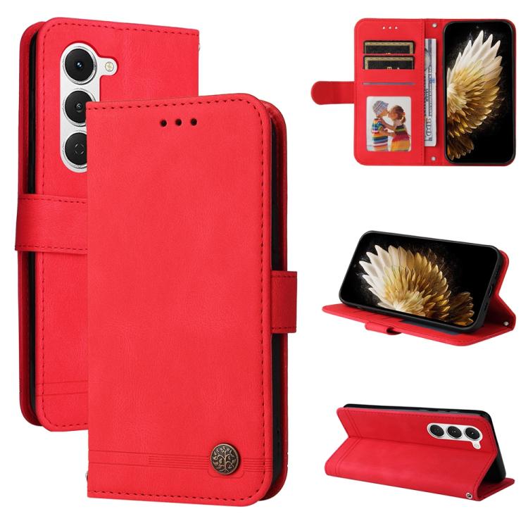 Skin Feel Life Tree Metal Button Leather Phone Case, For Tecno Spark 40 5G / Spark Go 5G 2025, For Tecno Spark 40C, For Tecno Pova 7 Pro 5G, For Tecno Pova 7 5G, For Tecno Spark 40 Pro+ 4G, For Tecno Spark 40 Pro  4G, For Tecno Spark 40 4G             ...