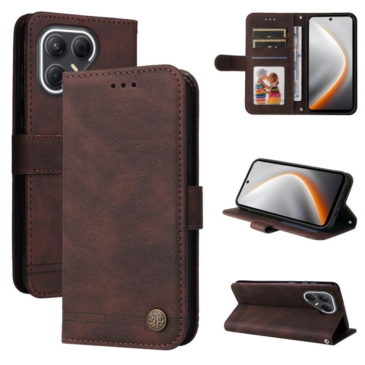 Skin Feel Life Tree Metal Button Leather Phone Case, For Tecno Spark 40 5G / Spark Go 5G 2025, For Tecno Spark 40C, For Tecno Pova 7 Pro 5G, For Tecno Pova 7 5G, For Tecno Spark 40 Pro+ 4G, For Tecno Spark 40 Pro  4G, For Tecno Spark 40 4G             ...