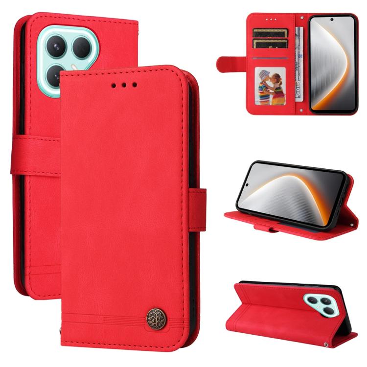 Skin Feel Life Tree Metal Button Leather Phone Case, For Tecno Spark 40 5G / Spark Go 5G 2025, For Tecno Spark 40C, For Tecno Pova 7 Pro 5G, For Tecno Pova 7 5G, For Tecno Spark 40 Pro+ 4G, For Tecno Spark 40 Pro  4G, For Tecno Spark 40 4G             ...