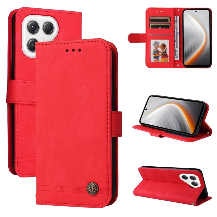 Skin Feel Life Tree Metal Button Leather Phone Case, For Tecno Spark 40 5G / Spark Go 5G 2025, For Tecno Spark 40C, For Tecno Pova 7 Pro 5G, For Tecno Pova 7 5G, For Tecno Spark 40 Pro+ 4G, For Tecno Spark 40 Pro  4G, For Tecno Spark 40 4G             ...