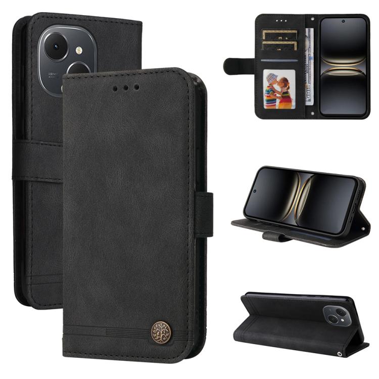 Skin Feel Life Tree Metal Button Leather Phone Case, For Tecno Spark 40 5G / Spark Go 5G 2025, For Tecno Spark 40C, For Tecno Pova 7 Pro 5G, For Tecno Pova 7 5G, For Tecno Spark 40 Pro+ 4G, For Tecno Spark 40 Pro  4G, For Tecno Spark 40 4G             ...