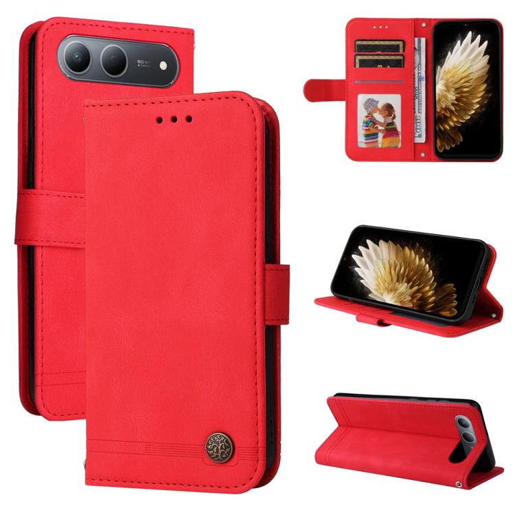 Skin Feel Life Tree Metal Button Leather Phone Case, For Tecno Spark 40 5G / Spark Go 5G 2025, For Tecno Spark 40C, For Tecno Pova 7 Pro 5G, For Tecno Pova 7 5G, For Tecno Spark 40 Pro+ 4G, For Tecno Spark 40 Pro  4G, For Tecno Spark 40 4G             ...