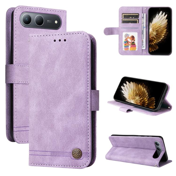 Skin Feel Life Tree Metal Button Leather Phone Case, For Tecno Spark 40 5G / Spark Go 5G 2025, For Tecno Spark 40C, For Tecno Pova 7 Pro 5G, For Tecno Pova 7 5G, For Tecno Spark 40 Pro+ 4G, For Tecno Spark 40 Pro  4G, For Tecno Spark 40 4G             ...