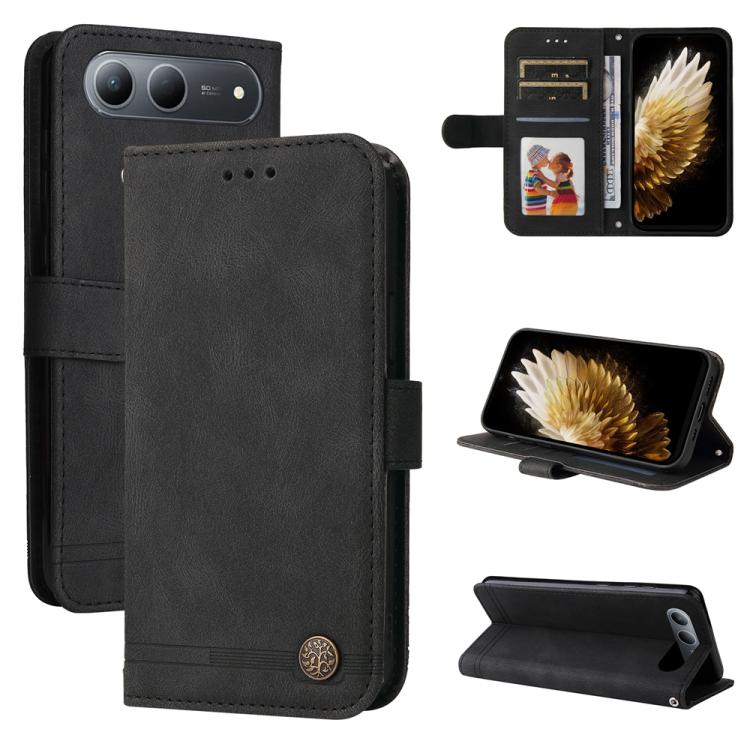 Skin Feel Life Tree Metal Button Leather Phone Case, For Tecno Spark 40 5G / Spark Go 5G 2025, For Tecno Spark 40C, For Tecno Pova 7 Pro 5G, For Tecno Pova 7 5G, For Tecno Spark 40 Pro+ 4G, For Tecno Spark 40 Pro  4G, For Tecno Spark 40 4G             ...