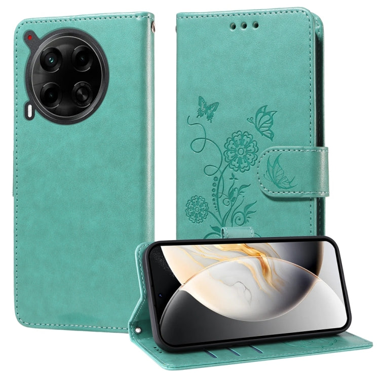 Embossed Butterfly Flowers Leather Phone Case, For Tecno Spark 40 5G / Spark Go 5G 2025, For Tecno Spark 40C, For Tecno Pova 7 Pro 5G, For Tecno Pova 7 5G, For Tecno Spark 40 Pro+ 4G, For Tecno Spark 40 Pro  4G, For Tecno Spark 40 4G                   ...