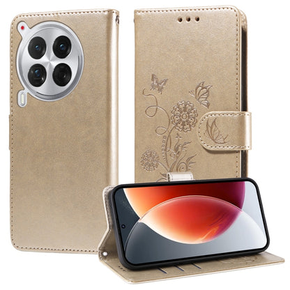 Embossed Butterfly Flowers Leather Phone Case, For Tecno Spark 40 5G / Spark Go 5G 2025, For Tecno Spark 40C, For Tecno Pova 7 Pro 5G, For Tecno Pova 7 5G, For Tecno Spark 40 Pro+ 4G, For Tecno Spark 40 Pro  4G, For Tecno Spark 40 4G                   ...
