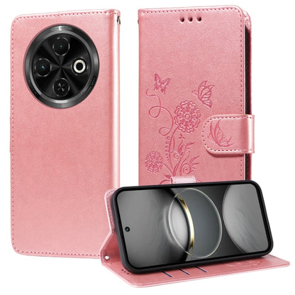 Embossed Butterfly Flowers Leather Phone Case, For Tecno Spark 40 5G / Spark Go 5G 2025, For Tecno Spark 40C, For Tecno Pova 7 Pro 5G, For Tecno Pova 7 5G, For Tecno Spark 40 Pro+ 4G, For Tecno Spark 40 Pro  4G, For Tecno Spark 40 4G                   ...