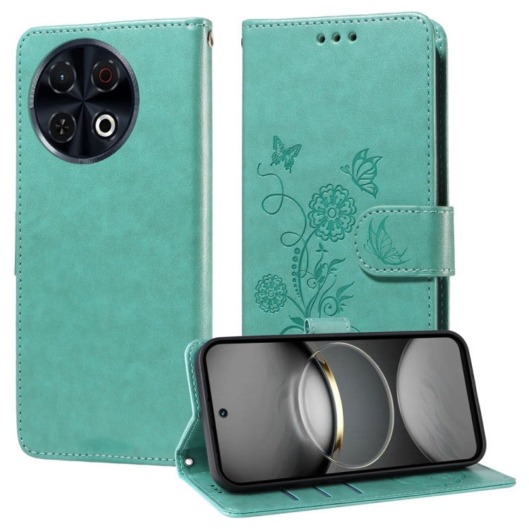Embossed Butterfly Flowers Leather Phone Case, For Tecno Spark 40 5G / Spark Go 5G 2025, For Tecno Spark 40C, For Tecno Pova 7 Pro 5G, For Tecno Pova 7 5G, For Tecno Spark 40 Pro+ 4G, For Tecno Spark 40 Pro  4G, For Tecno Spark 40 4G                   ...