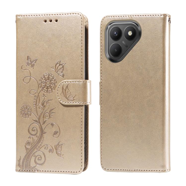 Embossed Butterfly Flowers Leather Phone Case, For Tecno Spark 40 5G / Spark Go 5G 2025, For Tecno Spark 40C, For Tecno Pova 7 Pro 5G, For Tecno Pova 7 5G, For Tecno Spark 40 Pro+ 4G, For Tecno Spark 40 Pro  4G, For Tecno Spark 40 4G                   ...