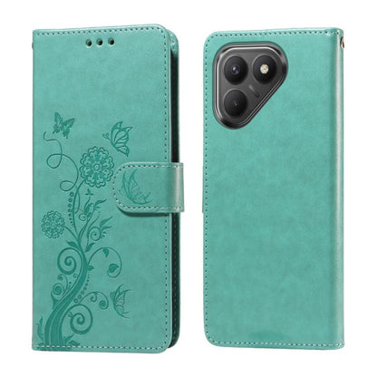 Embossed Butterfly Flowers Leather Phone Case, For Tecno Spark 40 5G / Spark Go 5G 2025, For Tecno Spark 40C, For Tecno Pova 7 Pro 5G, For Tecno Pova 7 5G, For Tecno Spark 40 Pro+ 4G, For Tecno Spark 40 Pro  4G, For Tecno Spark 40 4G                   ...