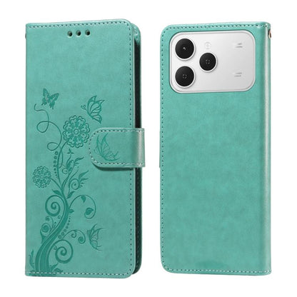 Embossed Butterfly Flowers Leather Phone Case, For Tecno Spark 40 5G / Spark Go 5G 2025, For Tecno Spark 40C, For Tecno Pova 7 Pro 5G, For Tecno Pova 7 5G, For Tecno Spark 40 Pro+ 4G, For Tecno Spark 40 Pro  4G, For Tecno Spark 40 4G                   ...