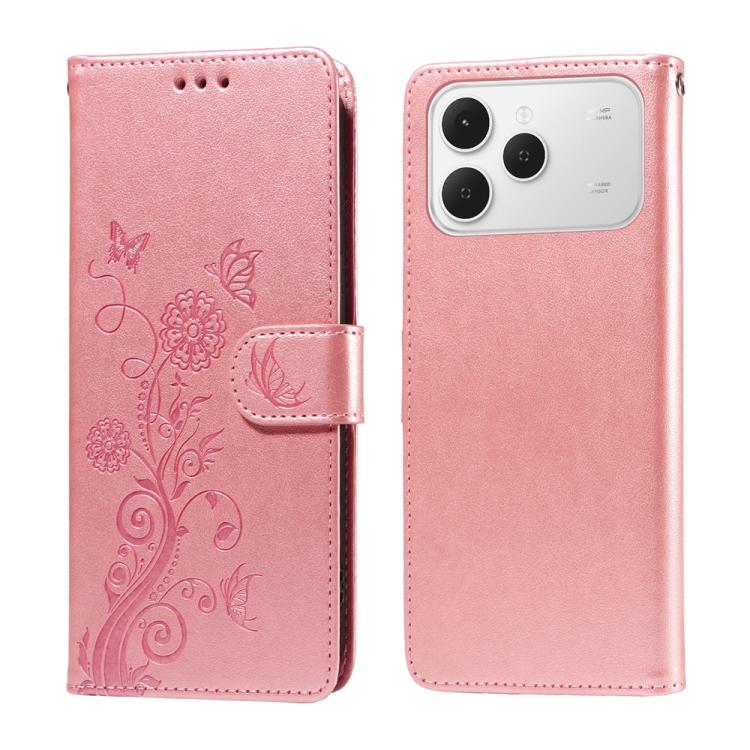 Embossed Butterfly Flowers Leather Phone Case, For Tecno Spark 40 5G / Spark Go 5G 2025, For Tecno Spark 40C, For Tecno Pova 7 Pro 5G, For Tecno Pova 7 5G, For Tecno Spark 40 Pro+ 4G, For Tecno Spark 40 Pro  4G, For Tecno Spark 40 4G                   ...