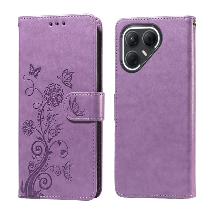 Embossed Butterfly Flowers Leather Phone Case, For Tecno Spark 40 5G / Spark Go 5G 2025, For Tecno Spark 40C, For Tecno Pova 7 Pro 5G, For Tecno Pova 7 5G, For Tecno Spark 40 Pro+ 4G, For Tecno Spark 40 Pro  4G, For Tecno Spark 40 4G                   ...