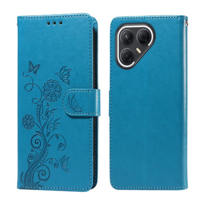 Embossed Butterfly Flowers Leather Phone Case, For Tecno Spark 40 5G / Spark Go 5G 2025, For Tecno Spark 40C, For Tecno Pova 7 Pro 5G, For Tecno Pova 7 5G, For Tecno Spark 40 Pro+ 4G, For Tecno Spark 40 Pro  4G, For Tecno Spark 40 4G                   ...