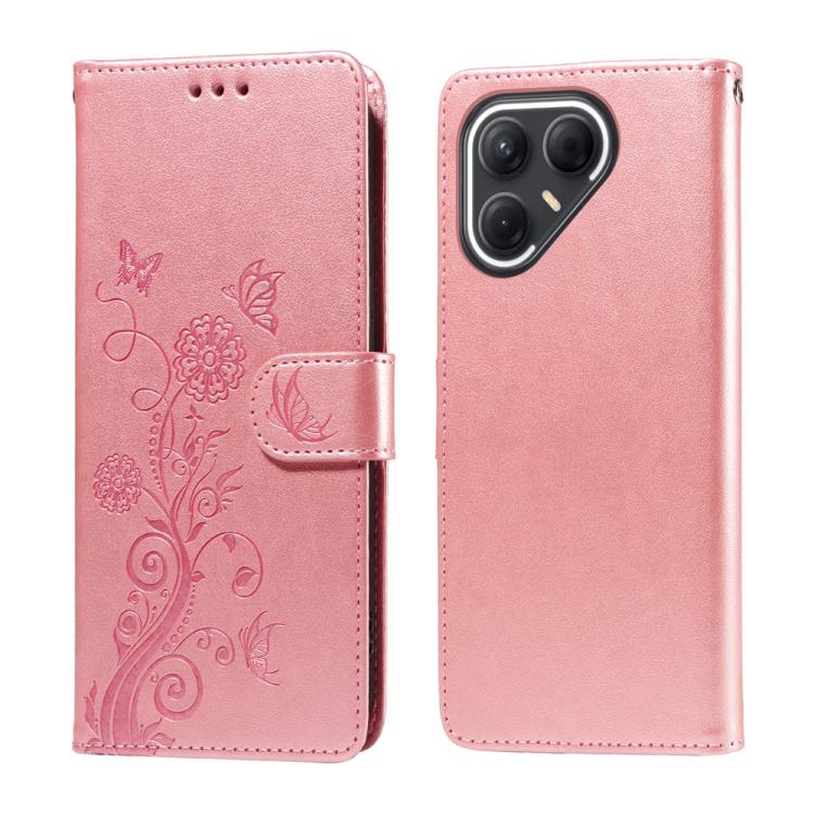 Embossed Butterfly Flowers Leather Phone Case, For Tecno Spark 40 5G / Spark Go 5G 2025, For Tecno Spark 40C, For Tecno Pova 7 Pro 5G, For Tecno Pova 7 5G, For Tecno Spark 40 Pro+ 4G, For Tecno Spark 40 Pro  4G, For Tecno Spark 40 4G                   ...