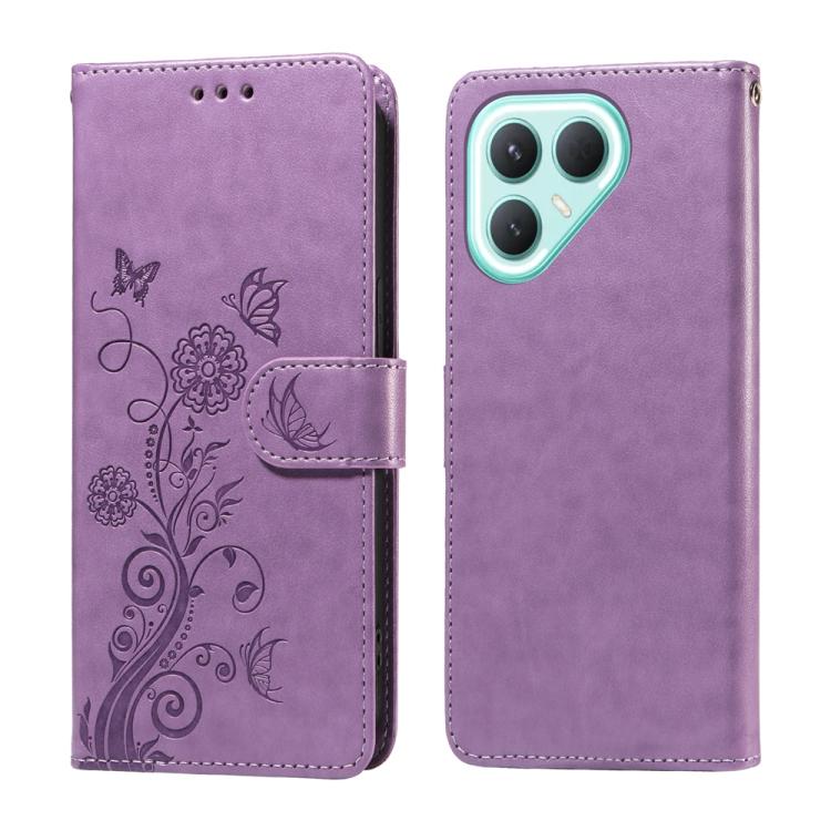 Embossed Butterfly Flowers Leather Phone Case, For Tecno Spark 40 5G / Spark Go 5G 2025, For Tecno Spark 40C, For Tecno Pova 7 Pro 5G, For Tecno Pova 7 5G, For Tecno Spark 40 Pro+ 4G, For Tecno Spark 40 Pro  4G, For Tecno Spark 40 4G                   ...