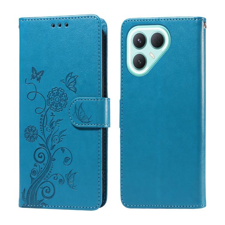 Embossed Butterfly Flowers Leather Phone Case, For Tecno Spark 40 5G / Spark Go 5G 2025, For Tecno Spark 40C, For Tecno Pova 7 Pro 5G, For Tecno Pova 7 5G, For Tecno Spark 40 Pro+ 4G, For Tecno Spark 40 Pro  4G, For Tecno Spark 40 4G                   ...