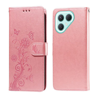 Embossed Butterfly Flowers Leather Phone Case, For Tecno Spark 40 5G / Spark Go 5G 2025, For Tecno Spark 40C, For Tecno Pova 7 Pro 5G, For Tecno Pova 7 5G, For Tecno Spark 40 Pro+ 4G, For Tecno Spark 40 Pro  4G, For Tecno Spark 40 4G                   ...