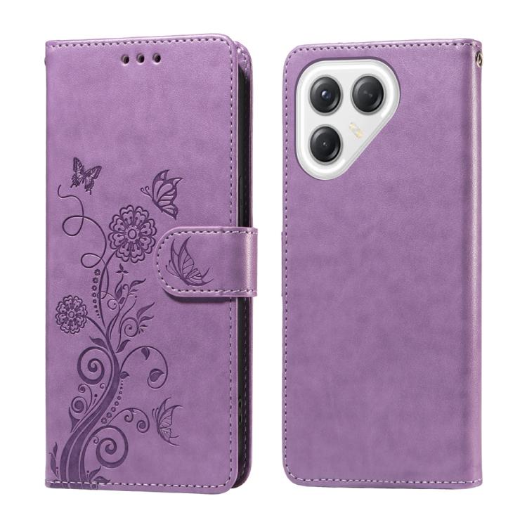 Embossed Butterfly Flowers Leather Phone Case, For Tecno Spark 40 5G / Spark Go 5G 2025, For Tecno Spark 40C, For Tecno Pova 7 Pro 5G, For Tecno Pova 7 5G, For Tecno Spark 40 Pro+ 4G, For Tecno Spark 40 Pro  4G, For Tecno Spark 40 4G                   ...