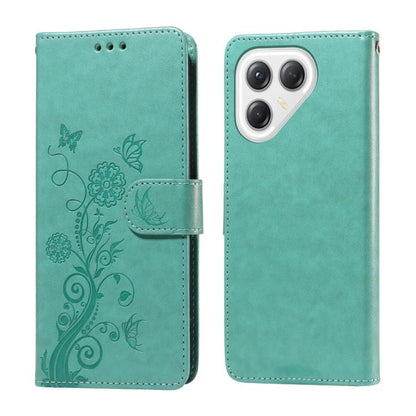 Embossed Butterfly Flowers Leather Phone Case, For Tecno Spark 40 5G / Spark Go 5G 2025, For Tecno Spark 40C, For Tecno Pova 7 Pro 5G, For Tecno Pova 7 5G, For Tecno Spark 40 Pro+ 4G, For Tecno Spark 40 Pro  4G, For Tecno Spark 40 4G                   ...