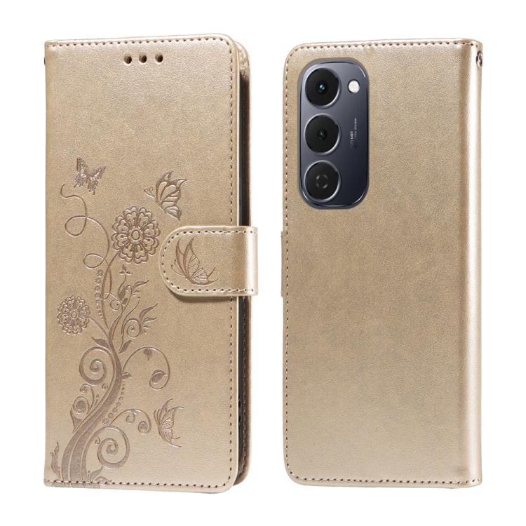 Embossed Butterfly Flowers Leather Phone Case, For Tecno Spark 40 5G / Spark Go 5G 2025, For Tecno Spark 40C, For Tecno Pova 7 Pro 5G, For Tecno Pova 7 5G, For Tecno Spark 40 Pro+ 4G, For Tecno Spark 40 Pro  4G, For Tecno Spark 40 4G                   ...
