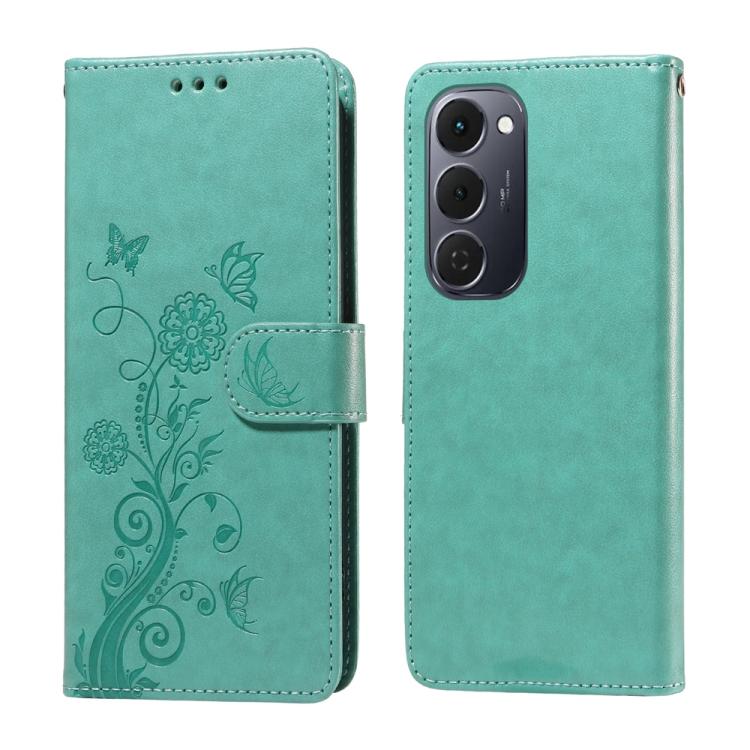 Embossed Butterfly Flowers Leather Phone Case, For Tecno Spark 40 5G / Spark Go 5G 2025, For Tecno Spark 40C, For Tecno Pova 7 Pro 5G, For Tecno Pova 7 5G, For Tecno Spark 40 Pro+ 4G, For Tecno Spark 40 Pro  4G, For Tecno Spark 40 4G                   ...
