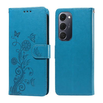Embossed Butterfly Flowers Leather Phone Case, For Tecno Spark 40 5G / Spark Go 5G 2025, For Tecno Spark 40C, For Tecno Pova 7 Pro 5G, For Tecno Pova 7 5G, For Tecno Spark 40 Pro+ 4G, For Tecno Spark 40 Pro  4G, For Tecno Spark 40 4G                   ...