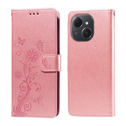 Embossed Butterfly Flowers Leather Phone Case, For Tecno Spark 40 5G / Spark Go 5G 2025, For Tecno Spark 40C, For Tecno Pova 7 Pro 5G, For Tecno Pova 7 5G, For Tecno Spark 40 Pro+ 4G, For Tecno Spark 40 Pro  4G, For Tecno Spark 40 4G                   ...